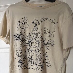 Dior Beige Graphic Men's T-Shirt